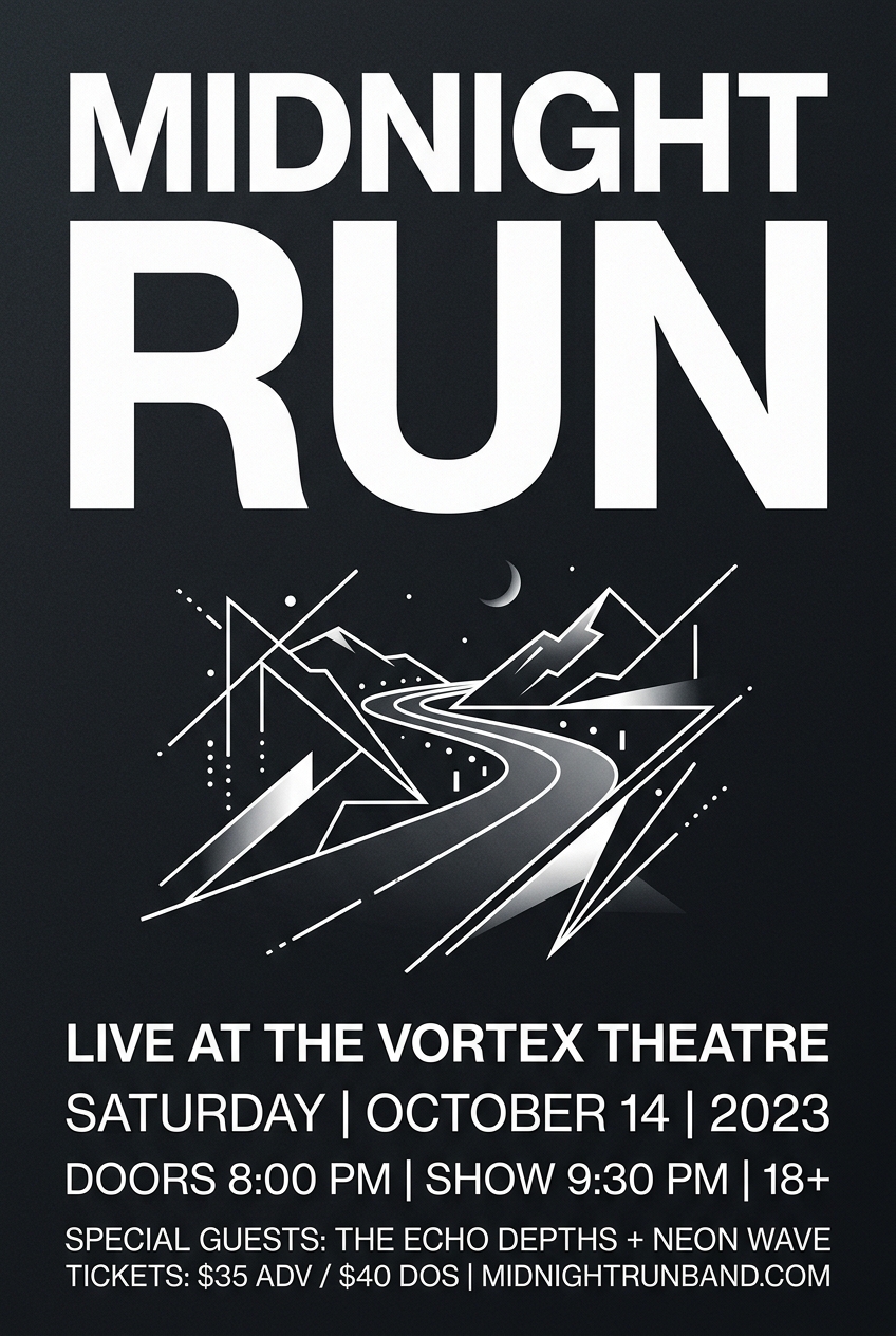 Posters and thumbnails with text that reads
